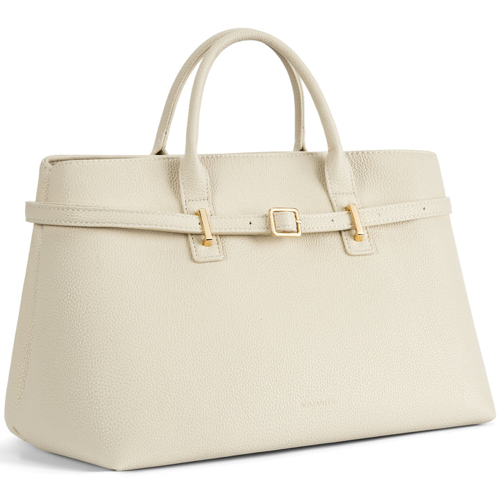 Claire Elegant Suede Top Handle Tote Handbag — DIY-able Outer Belt