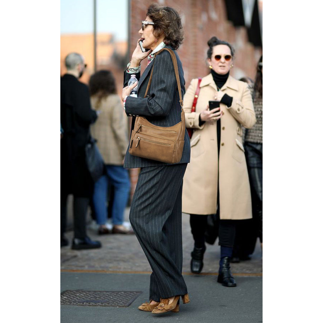 Evelyn Multi Pocket Shoulder Hobo Bag