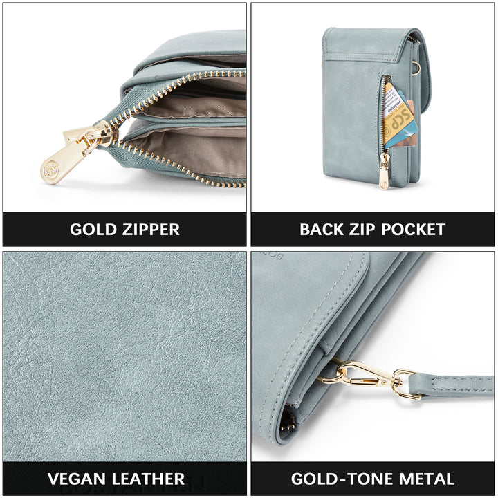 Evelyn Leather Crossbody Phone Wallet For Women —— Boudoir Style