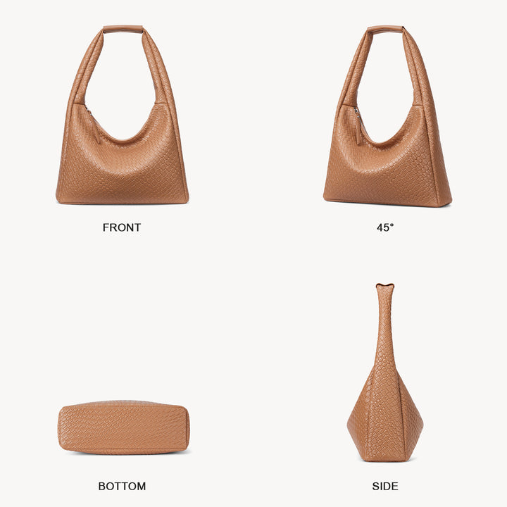 KWELI Croc Structured Curved Hobo Handbags