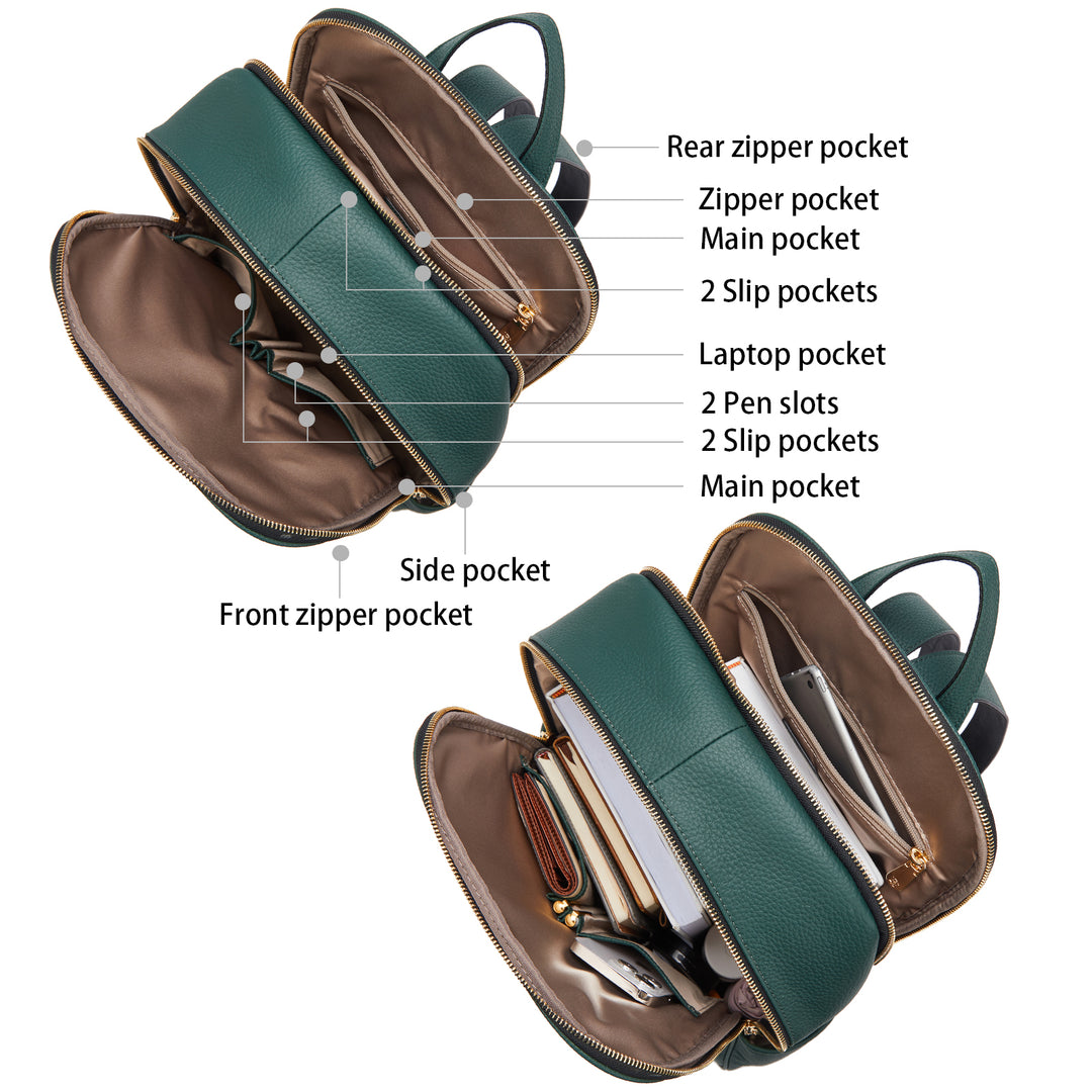 Laptop Backpack for Women - Premium Leather