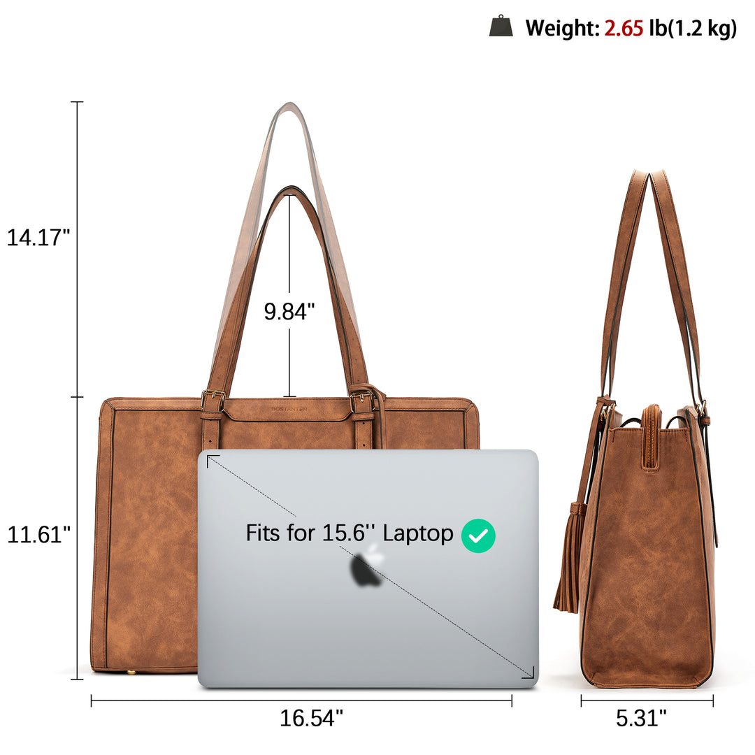 Nevin Professional 15,6 Zoll Leder Aktentasche Business Büro Geldbörse 