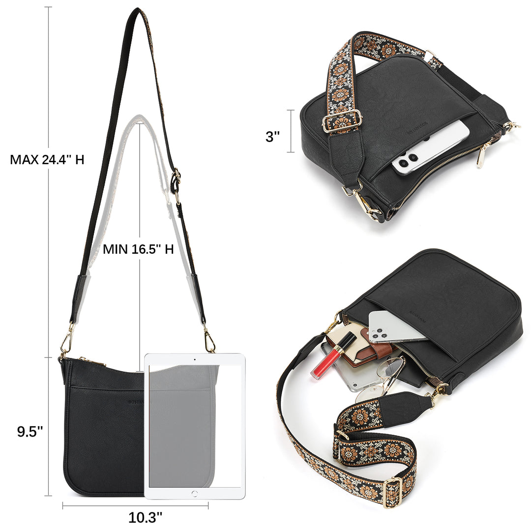 Nola Colorful straps Medium Hobo Crossbody Bag