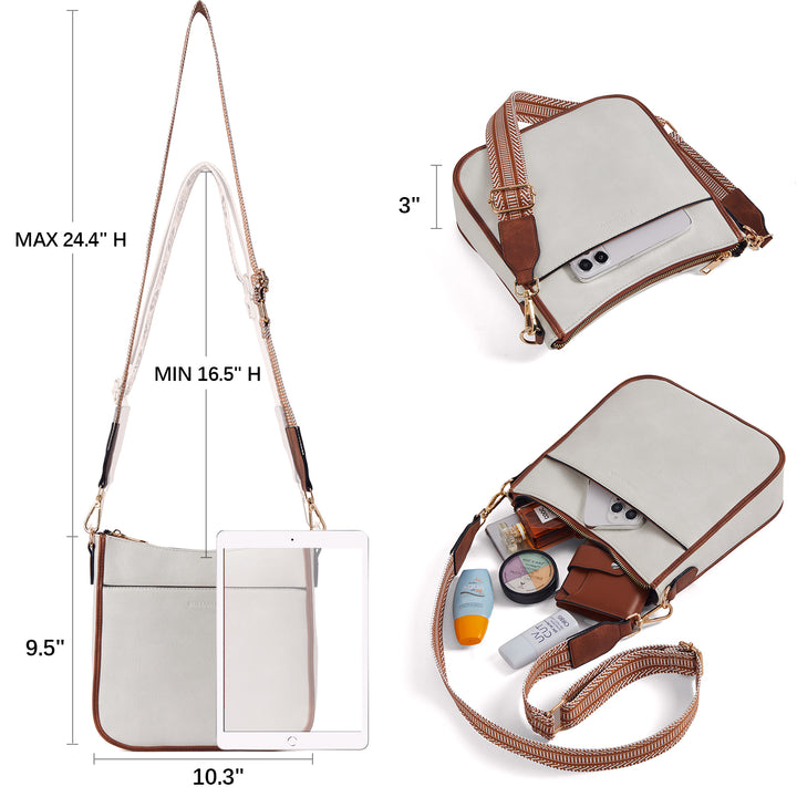 Nola Colorful straps Medium Hobo Crossbody Bag