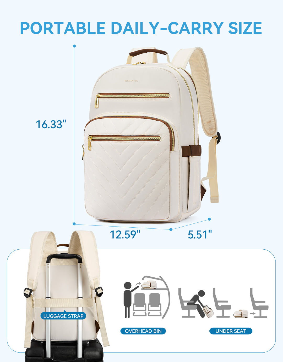Minoru Quilted Patchwork 15.6“ Laptop Backpack