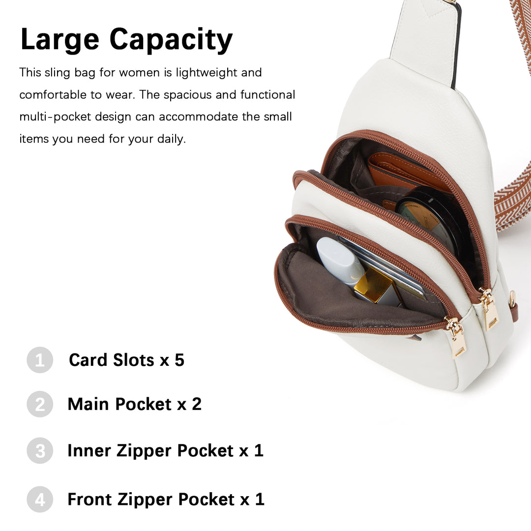 Aurora Beige Street Casual Trapeze Sling Bag