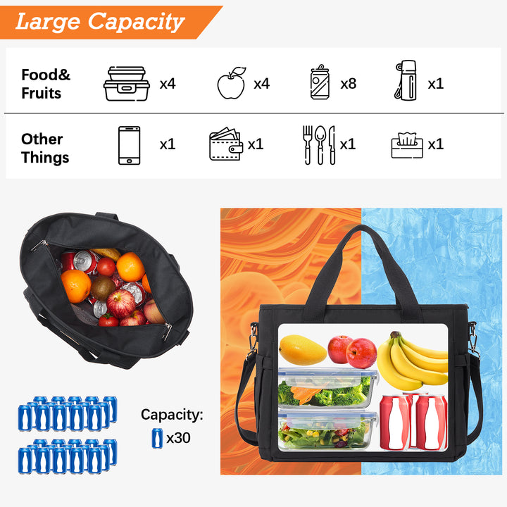 Insulated Soft Cooler Bag 13L Large Lunch Bag