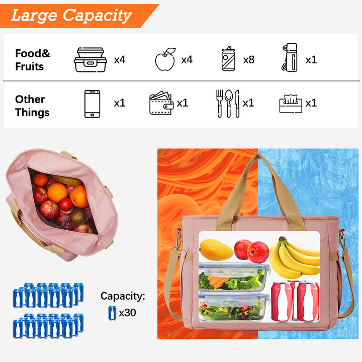 Insulated Soft Cooler Bag 13L Large Lunch Bag