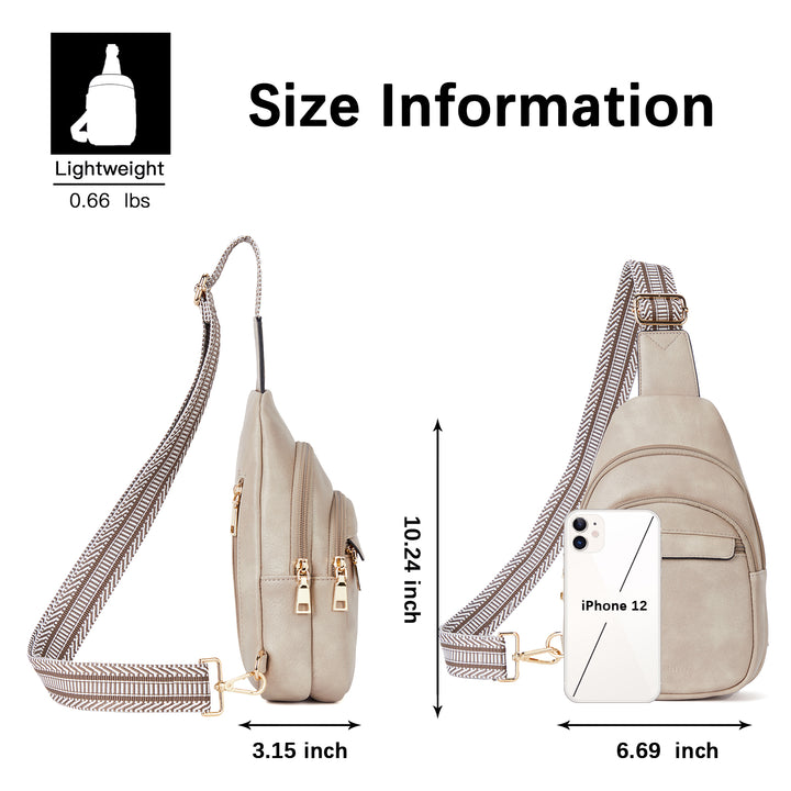 Aurora Beige Street Casual Trapeze Sling Bag