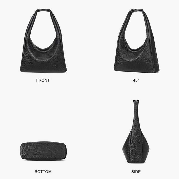 KWELI Croc Structured Curved Hobo Handbags