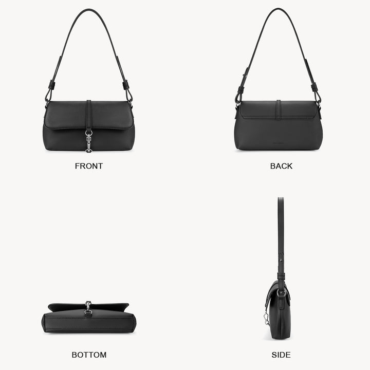 KWELI Chic Saddle Clasp Shoulder Bag