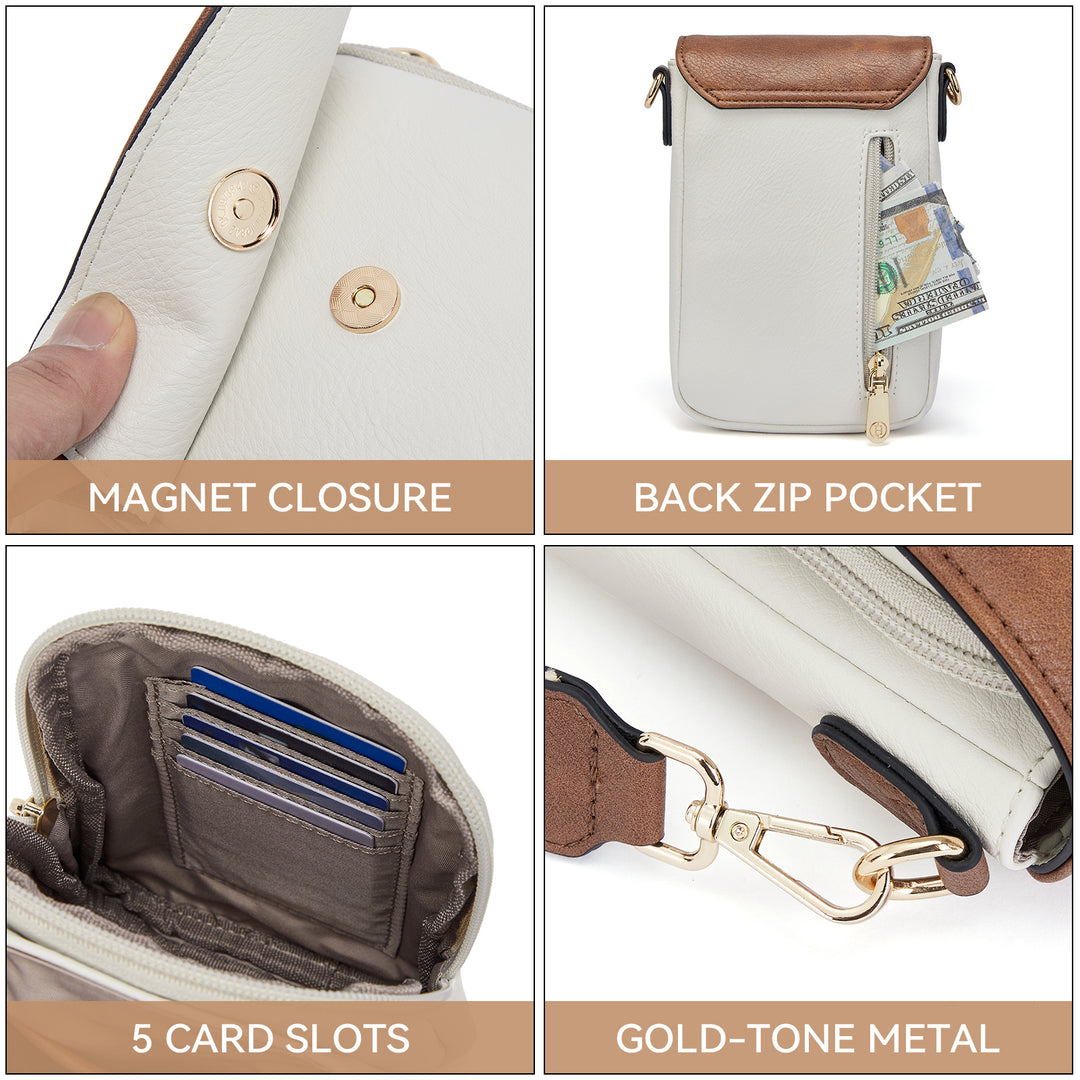 Phone Crossbody Bag –  Diamond Pattern Strap