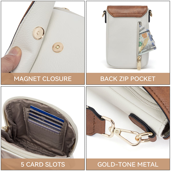 Phone Crossbody Bag –  Diamond Pattern Strap