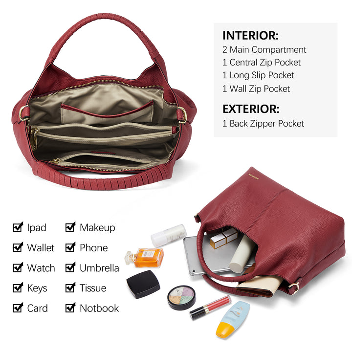 Nevin Genuine Leather Satchel Tote