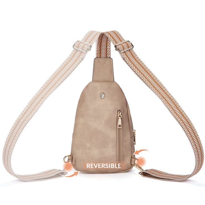 Aurora Beige Street Casual Trapeze Sling Bag