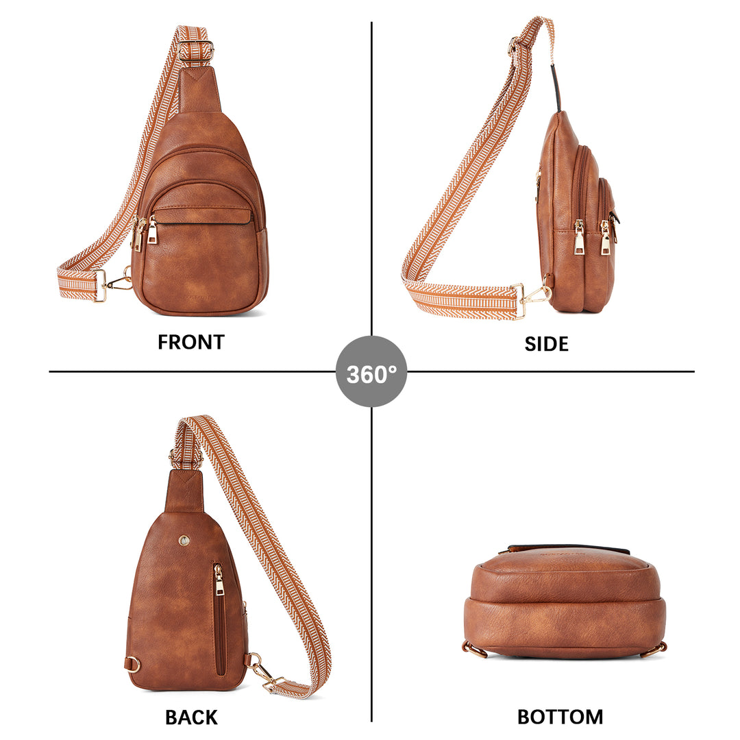 Aurora Beige Street Casual Trapeze Sling Bag