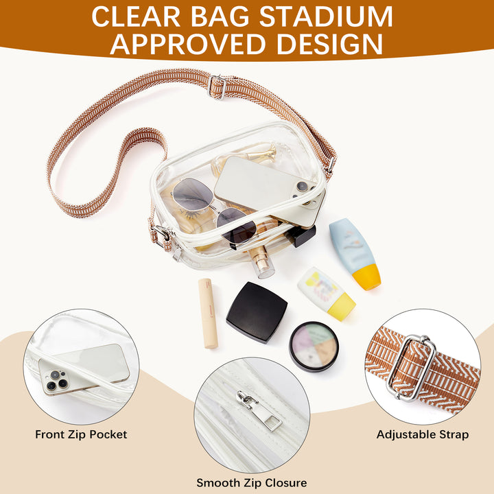 Nola Clear Stadium-Approved Crossbody Bags for Women