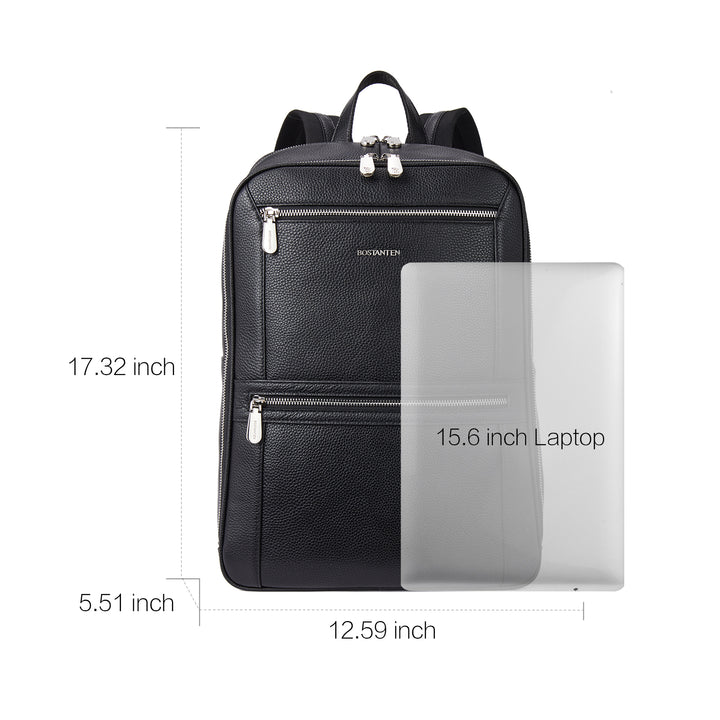 Large Men's Leather Backpack - Perfect for School and Travel