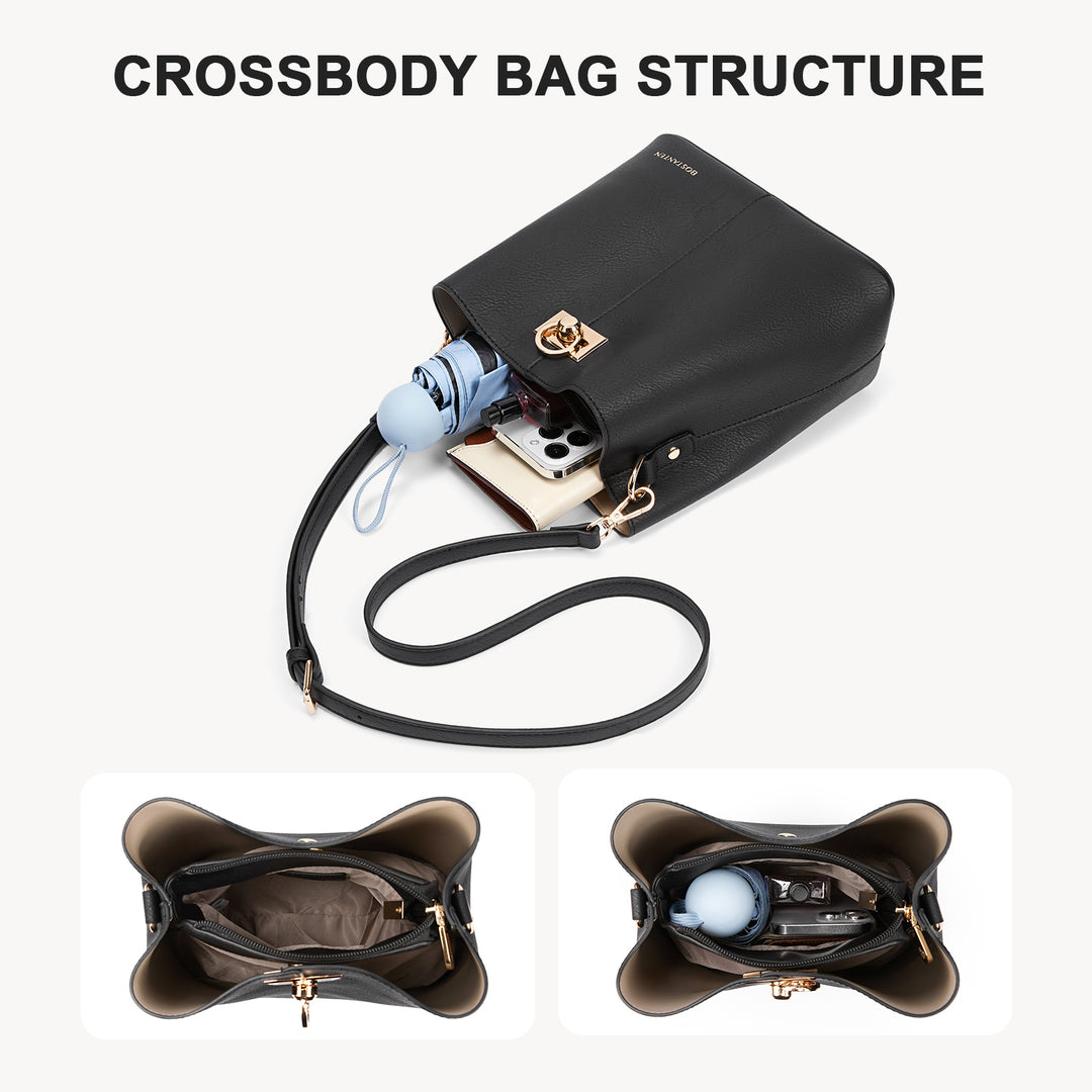 Harper Jones Crossbody Bucket Shoulder Bag