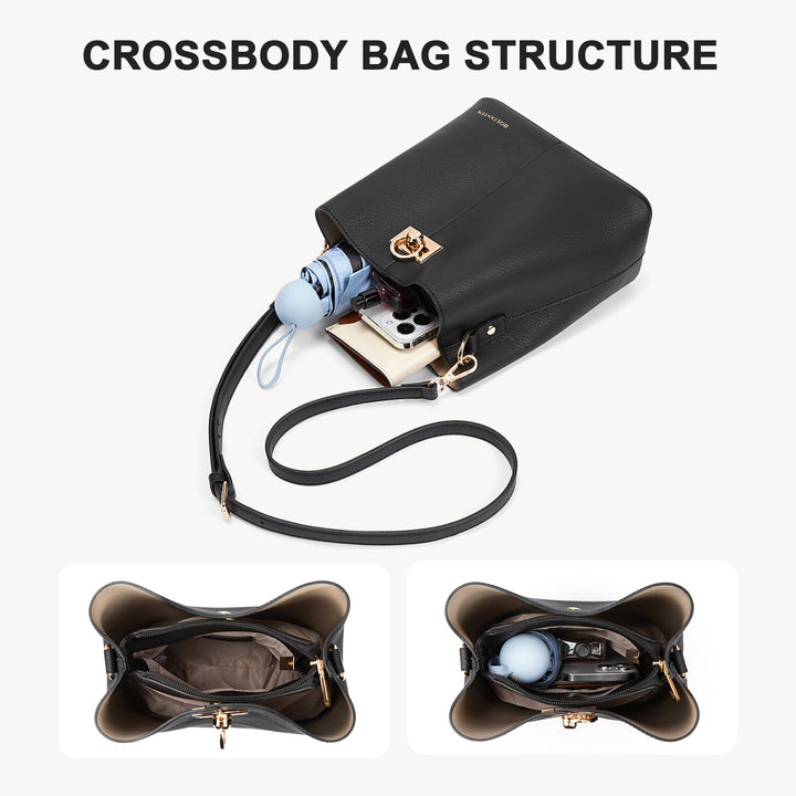 Harper Jones Crossbody Bucket Shoulder Bag