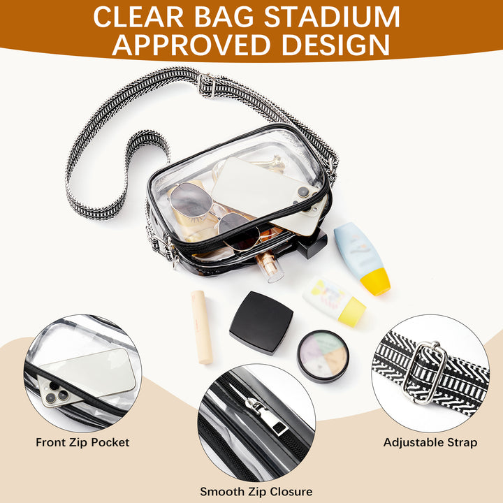 Nola Clear Stadium-Approved Crossbody Bags for Women