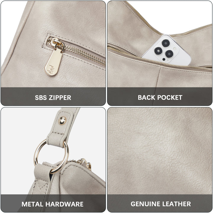 Kweli Hobo Shoulder Handbag - Pebble Leather