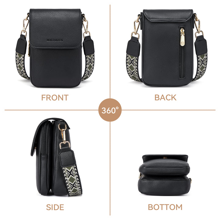 Phone Crossbody Bag –  Diamond Pattern Strap