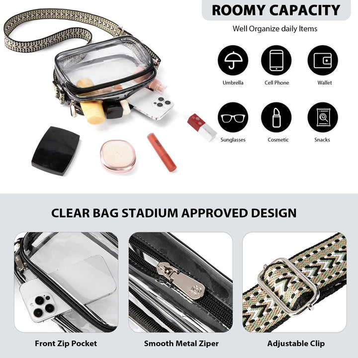 Nola Clear Stadium-Approved Crossbody Bags for Women