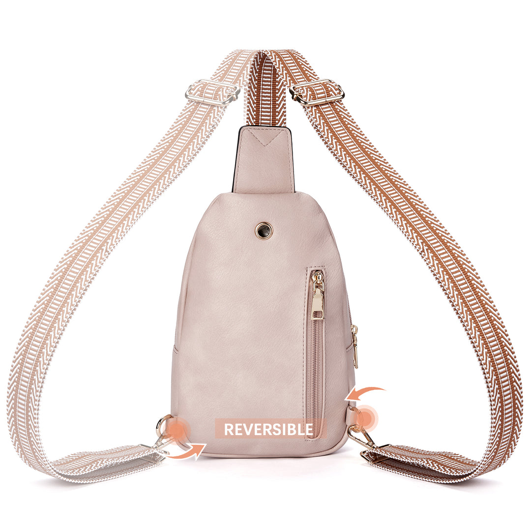 Aurora Beige Street Casual Trapeze Sling Bag