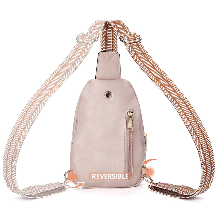 Aurora Beige Street Casual Trapeze Sling Bag