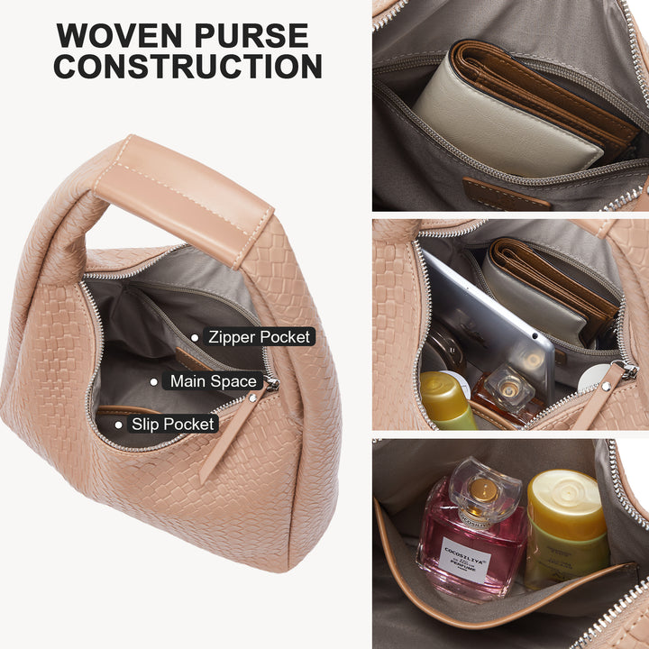KWELI Croc Structured Curved Hobo Handbags