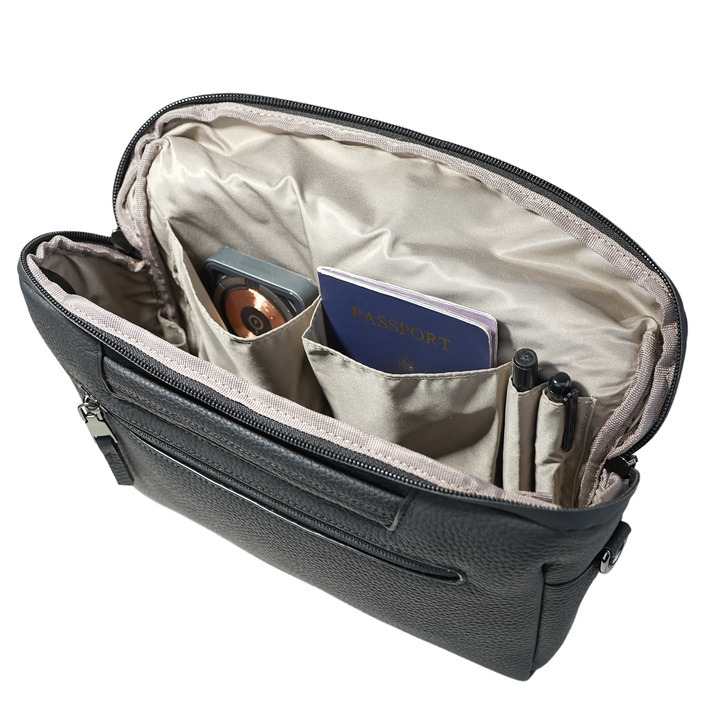 Apex Organizer Pack | Pebbled Leather Tech Crossbody