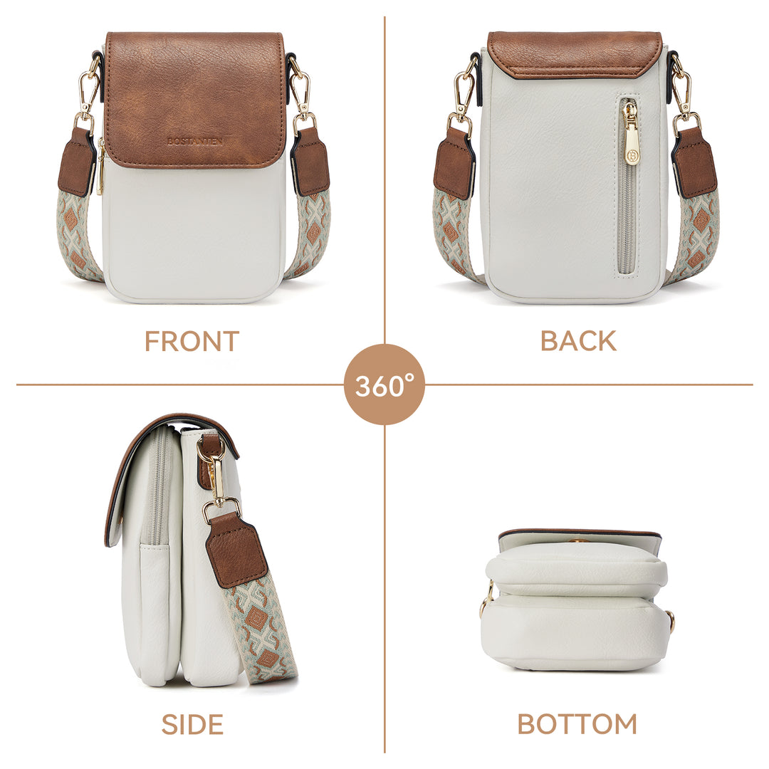 Phone Crossbody Bag –  Diamond Pattern Strap