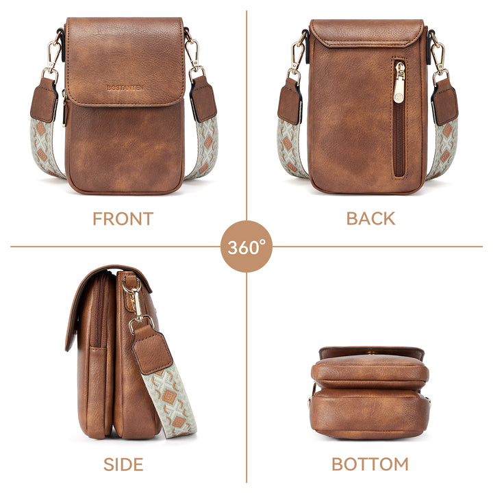 Phone Crossbody Bag –  Diamond Pattern Strap