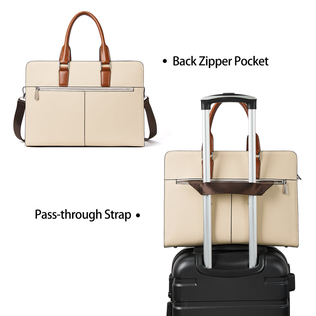 Carol Designer Briefcase For Women — Italian Leather