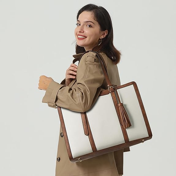 Nevin Professional 15,6 Zoll Leder Aktentasche Business Büro Geldbörse 