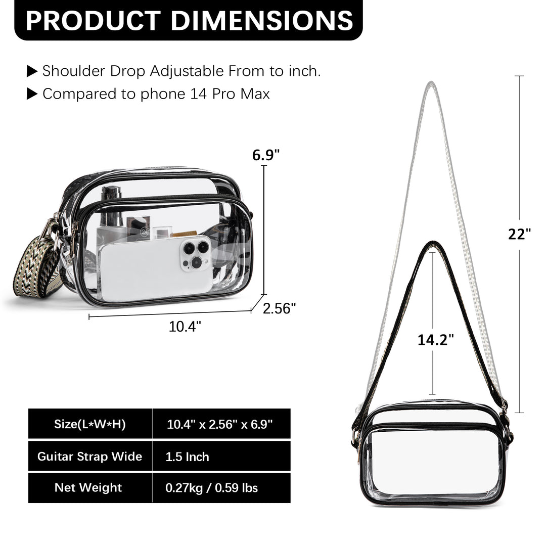 Nola Clear Stadium-Approved Crossbody Bags for Women