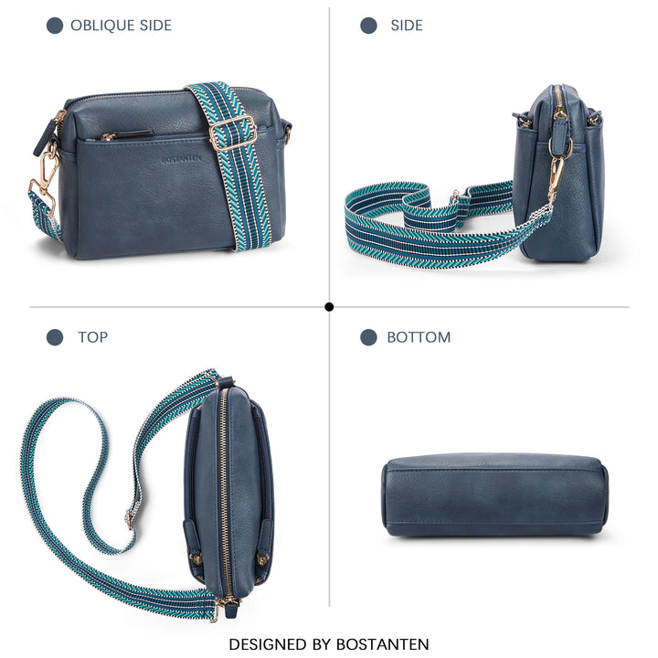 Nola Keep Your Essentials Organized with a Triple Zip Cell Phone Leather Handbag