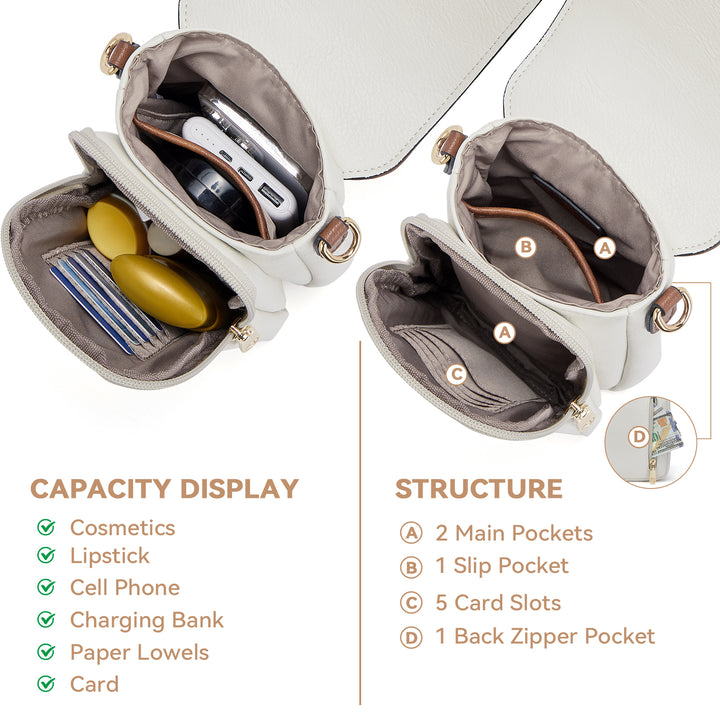 Phone Crossbody Bag –  Diamond Pattern Strap