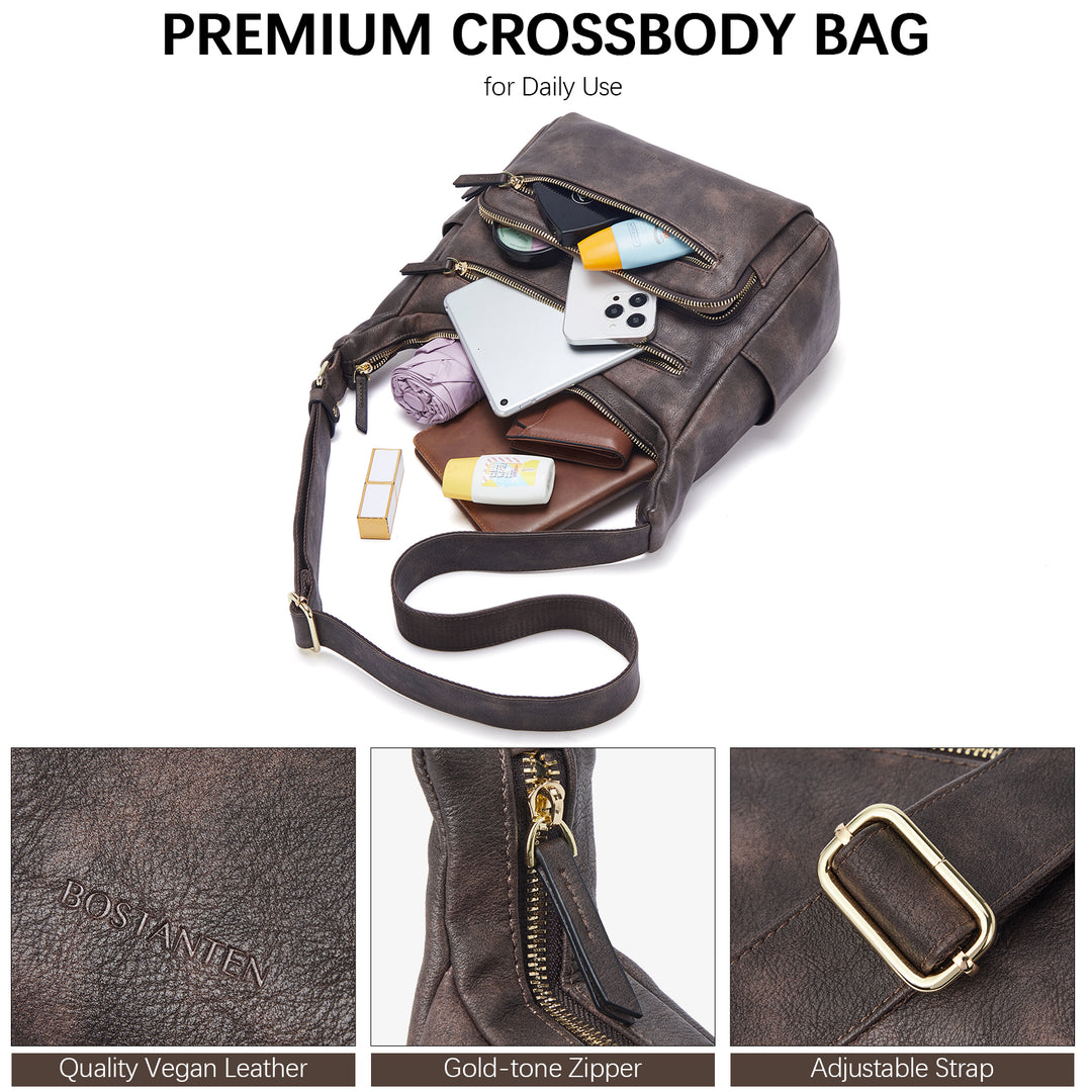Evelyn Multi Pocket Shoulder Hobo Bag