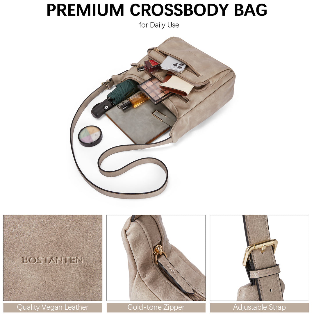 Evelyn Multi Pocket Shoulder Hobo Bag