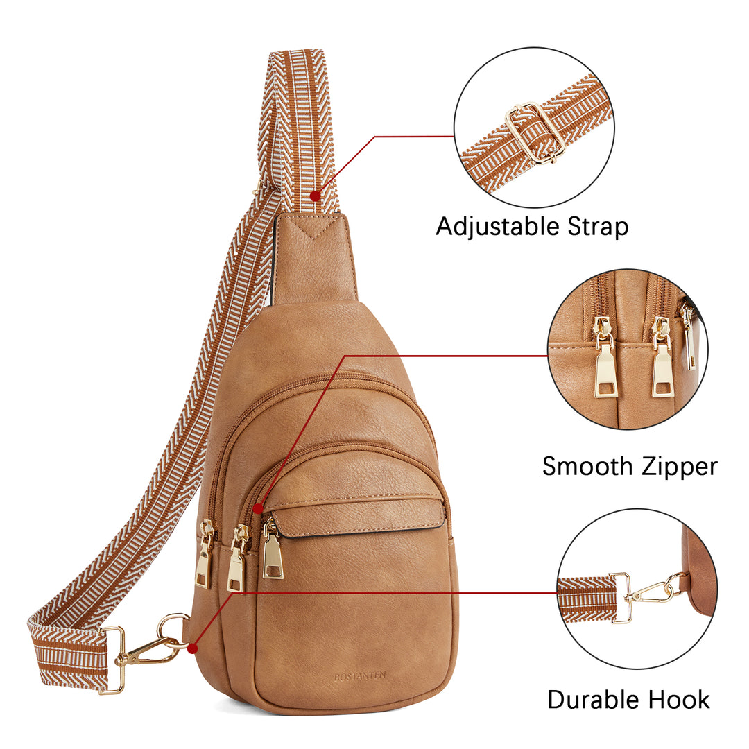 Aurora Beige Street Casual Trapeze Sling Bag