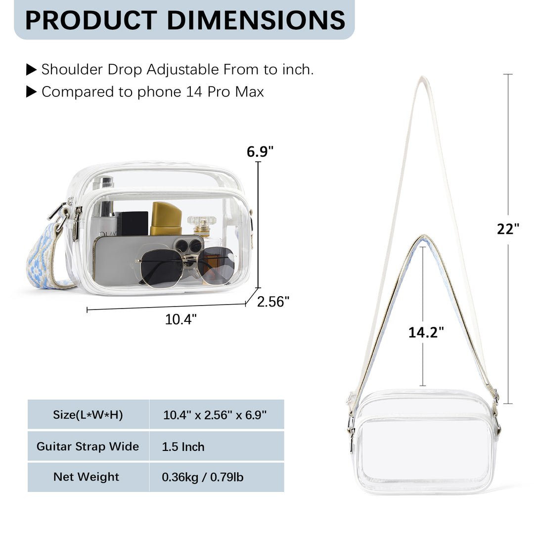 Nola Clear Stadium-Approved Crossbody Bags for Women