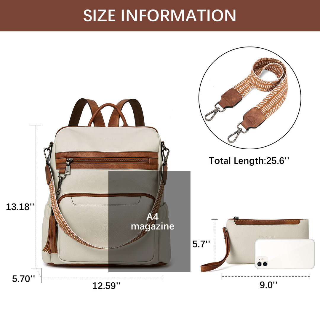 Nombongo Large Convertible Backpack Travel Bag - Two Sizes