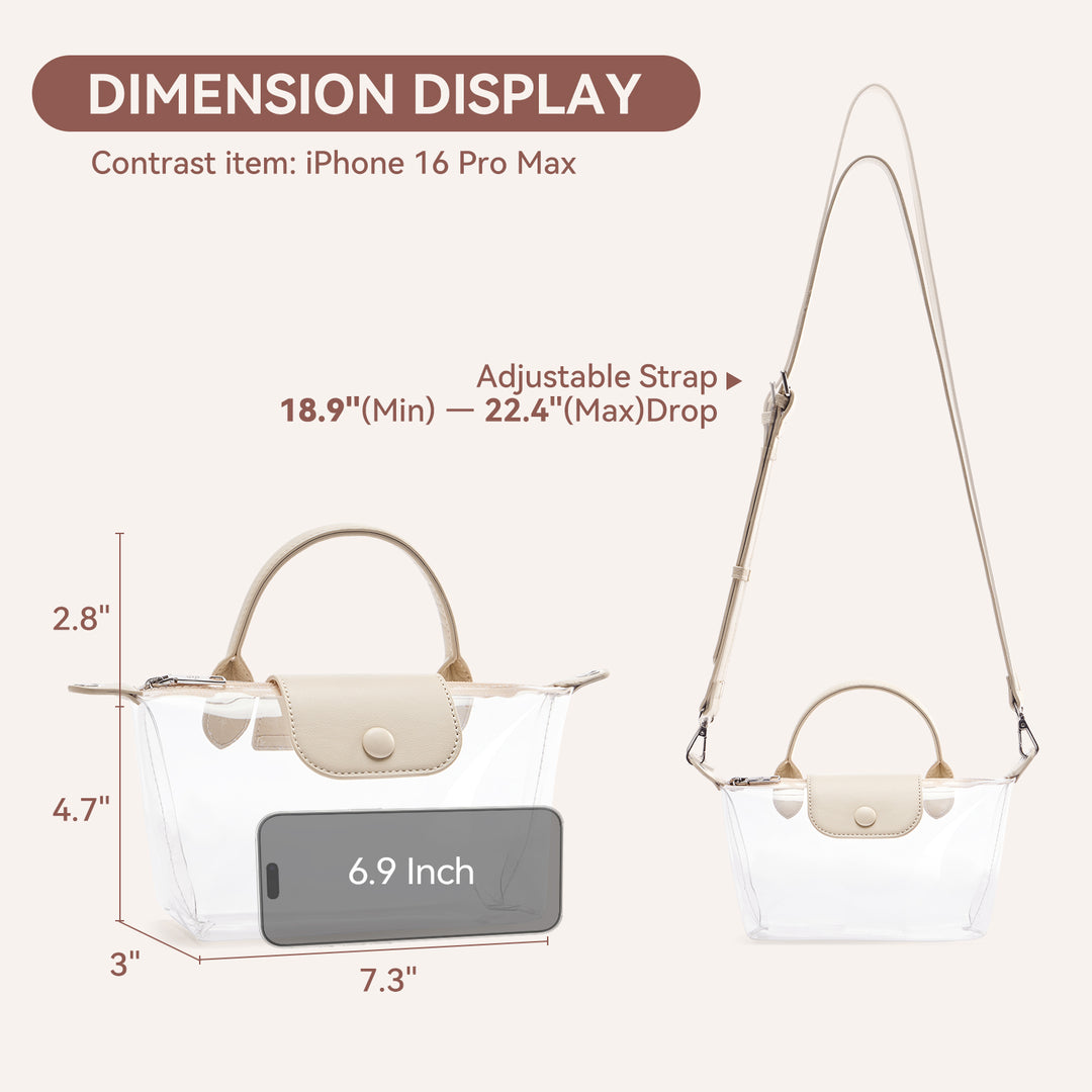Clear Stadium Approved Crossbody Handbags For Concerts Sports Events