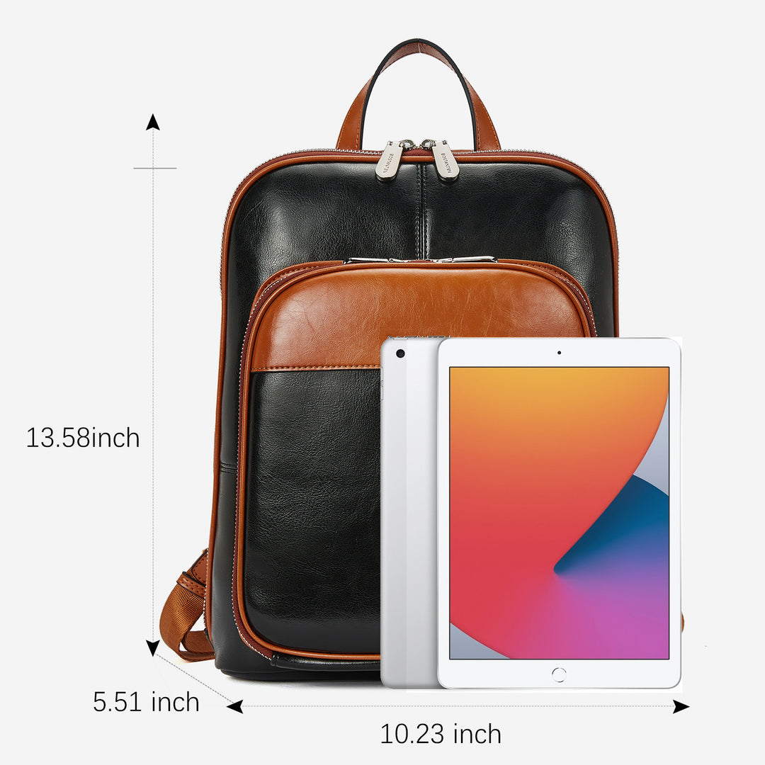 Vrba Genuine Leather Backpack Purse — Courage