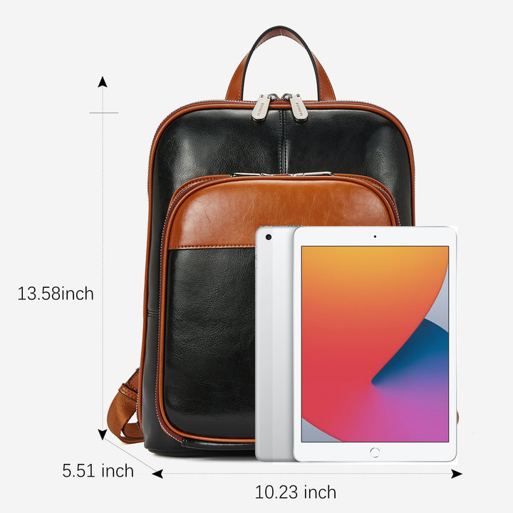 Vrba Genuine Leather Backpack Purse — Courage