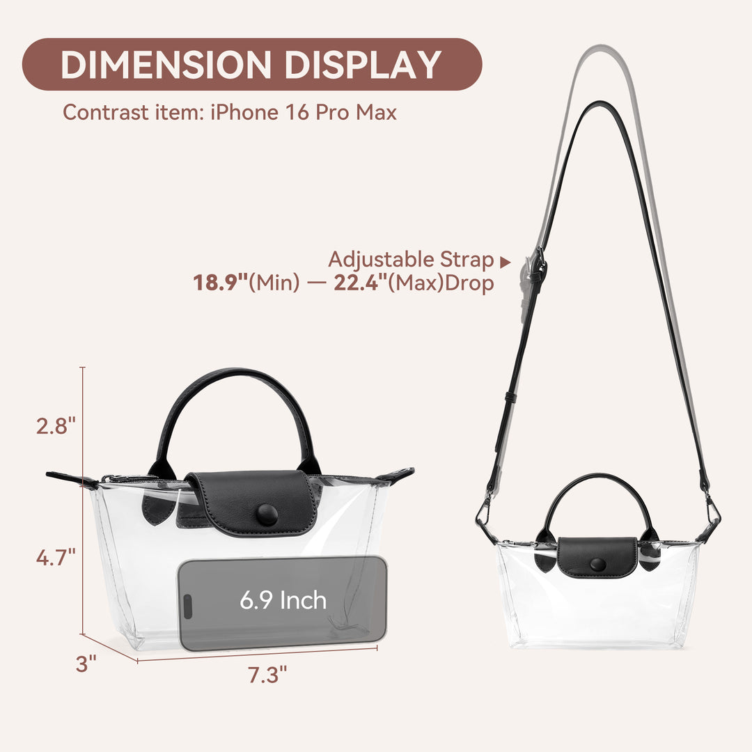 Clear Stadium Approved Crossbody Handbags For Concerts Sports Events