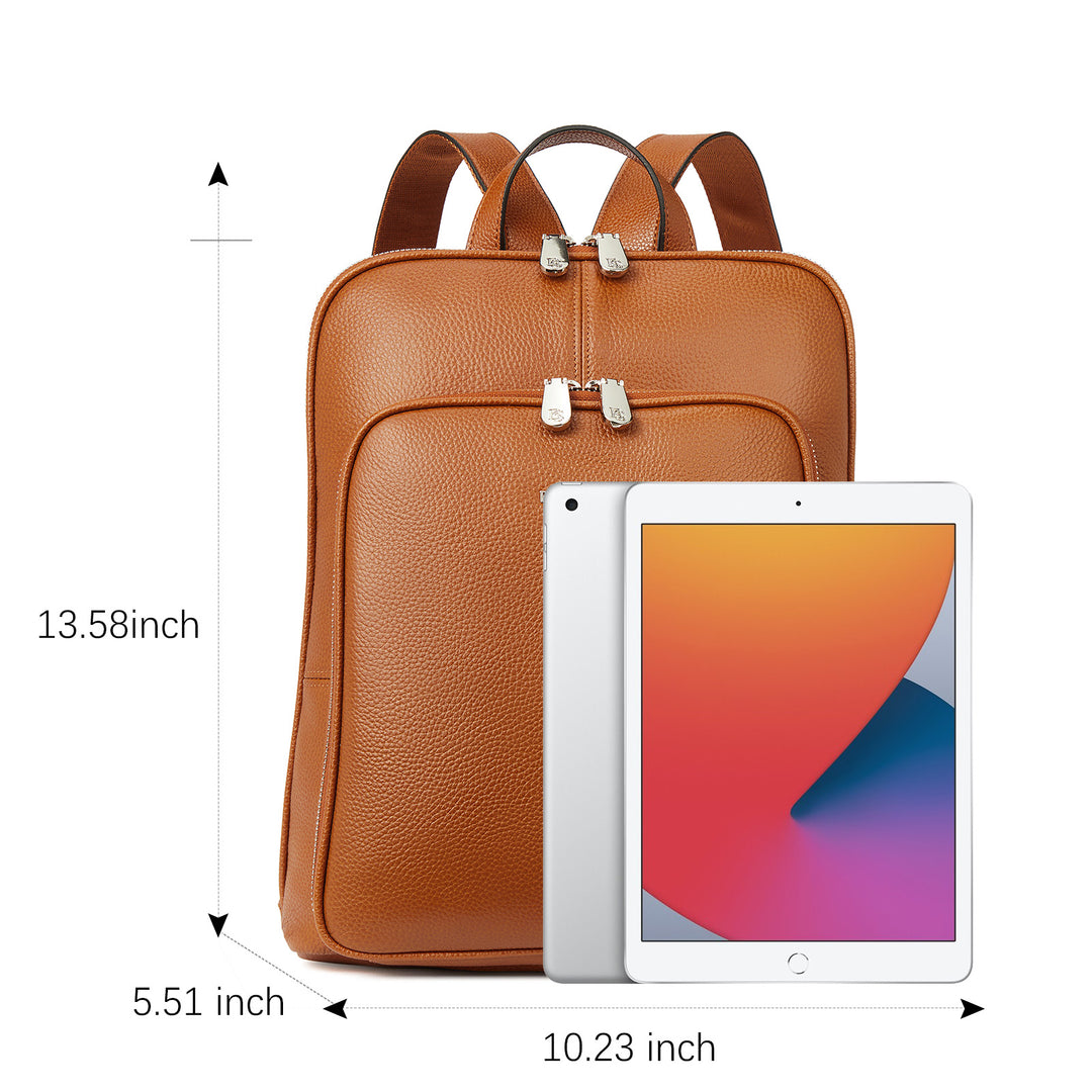 Vrba Genuine Leather Backpack Purse — Courage