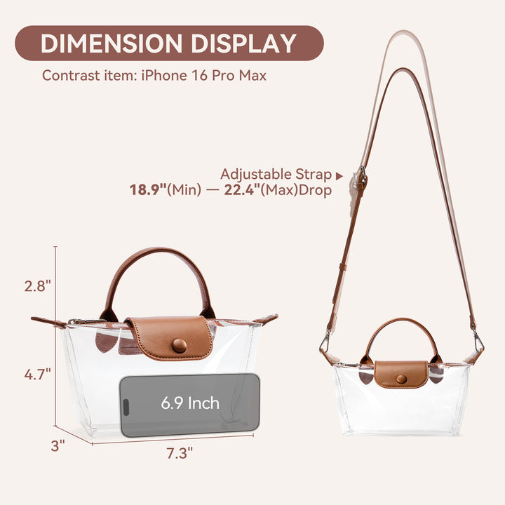 Clear Stadium Approved Crossbody Handbags For Concerts Sports Events